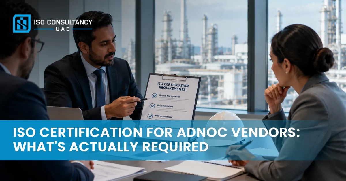 ISO certification for ADNOC vendors